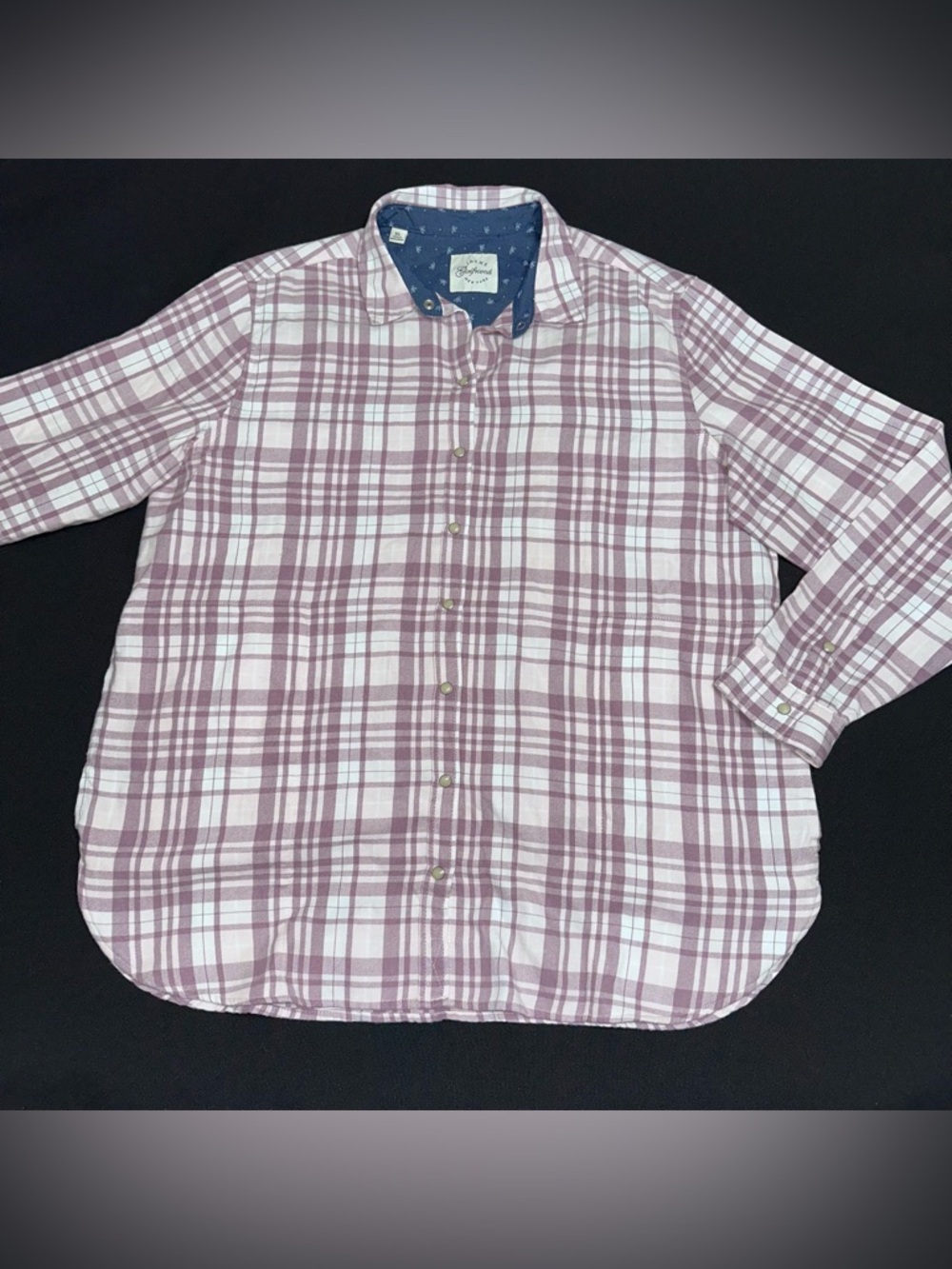 Jachs Girlfriend New York Plaid flannel Shirt pink purple with pockets ladies XL
